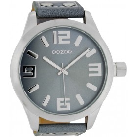OOZOO Timepieces 51mm Blue Leather Strap C1010